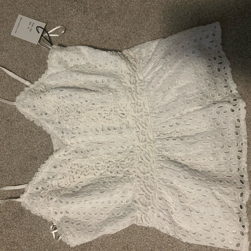 White floral top